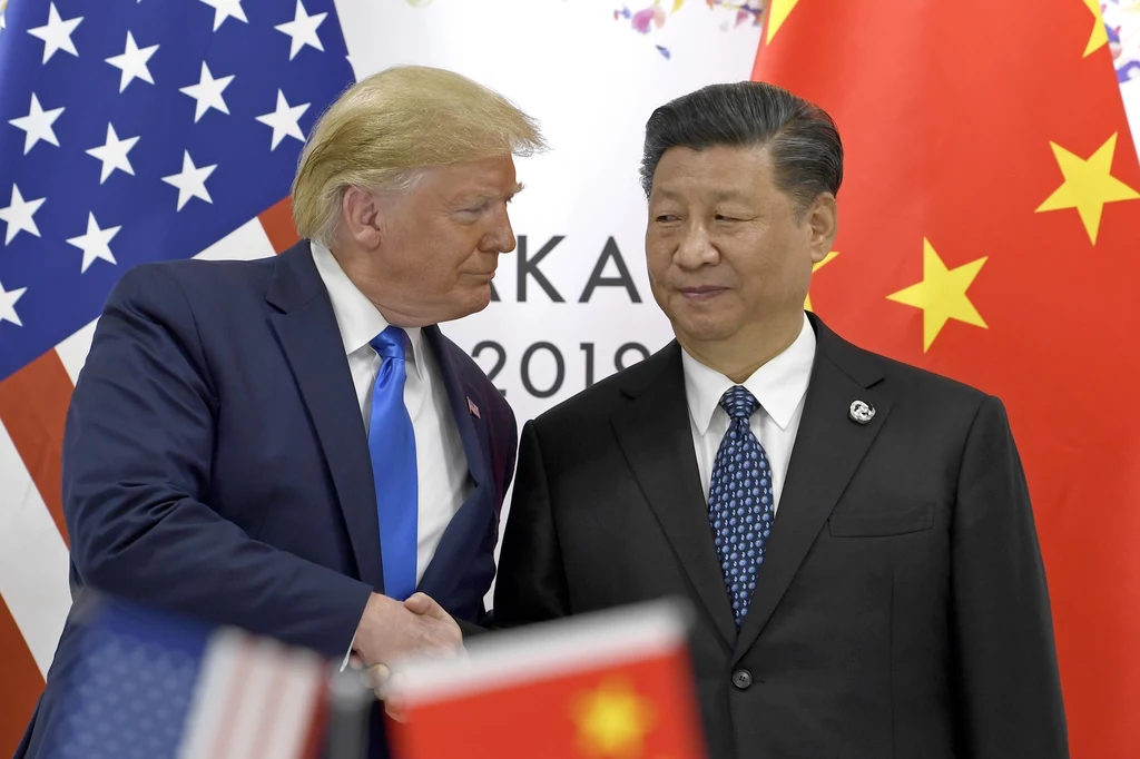 Prezydent Donald Trump i przywódca Chin Xi Jinping Prezydent Donald Trump i przywódca Chin Xi Jinping