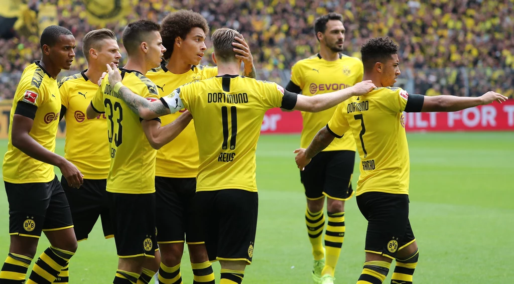 Radość piłkarzy Borussii Dortmund Radość piłkarzy Borussii Dortmund