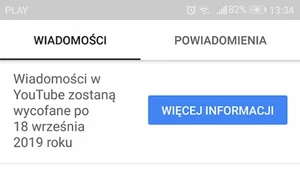 Koniec z wiadomościami YouTube