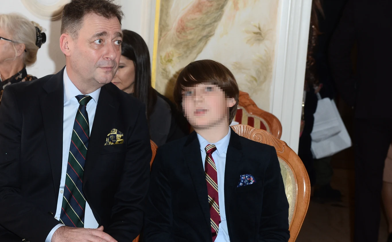 Jacek Rozenek z jednym z synów Jacek Rozenek z jednym z synów