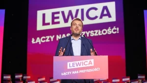 Adam Zandberg na konwencji lewicy w Warszawie