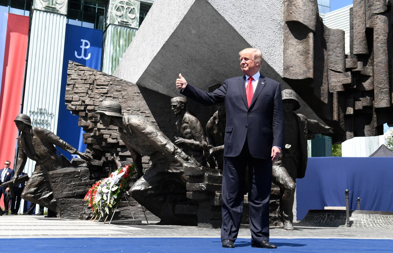 Prezydent USA Donald Trump podczas wizyty w Polsce w 2017 roku Prezydent USA Donald Trump podczas wizyty w Polsce w 2017 roku
