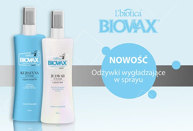 Wygładzające spraye do włosów BIOVAX Keratyna + Jedwab