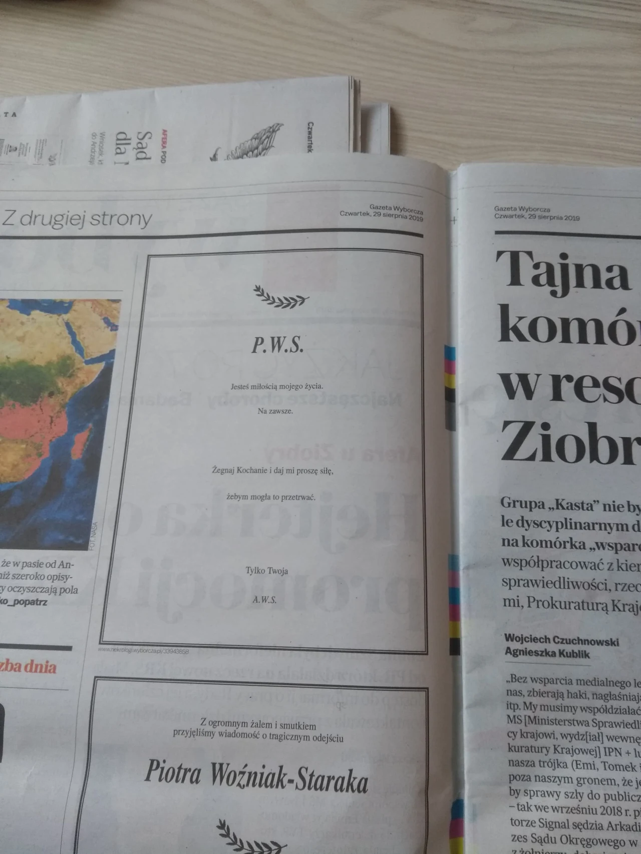 Nekrolog opublikowała "Gazeta Wyborcza"