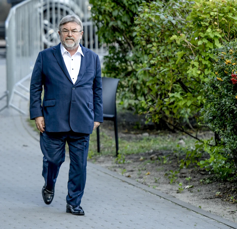 Edward Miszczak na pogrzebie Piotra Woźniaka-Staraka Edward Miszczak na pogrzebie Piotra Woźniaka-Staraka
