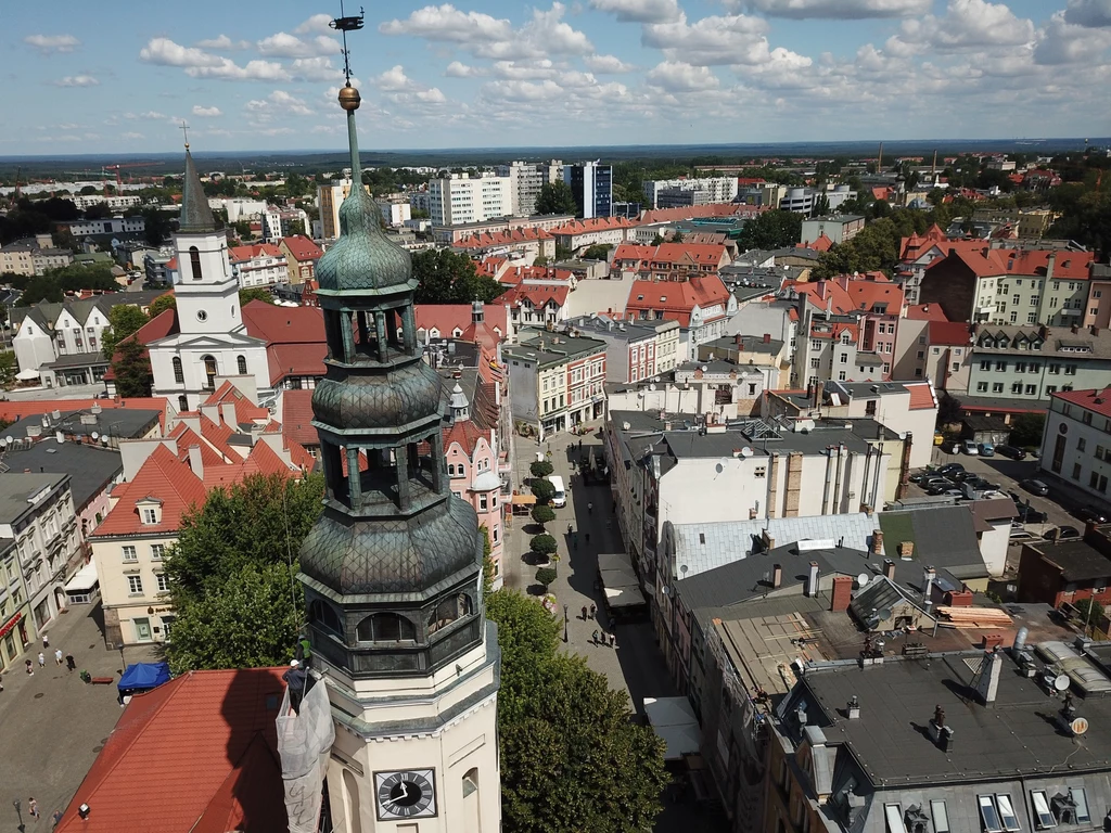 Zielona Góra z lotu ptaka. Zdjęcie wykonano dronem