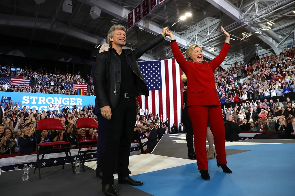 Jon Bon Jovi w wyborach prezydenckich w 2016 r. poparł Hillary Clinton