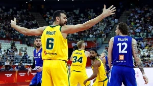 Andrew Bogut w meczu z Czechami