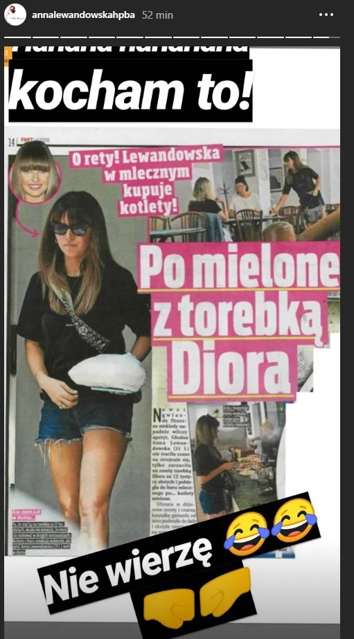 InstaStory Anny Lewandowskiej