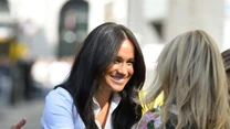 Księżna Meghan na premierze swojej kapsułowej kolekcji ubrań na  Oxford Street w Londynie