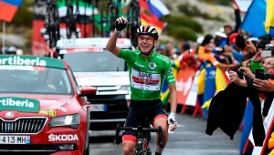 Tadej Pogacar na mecie