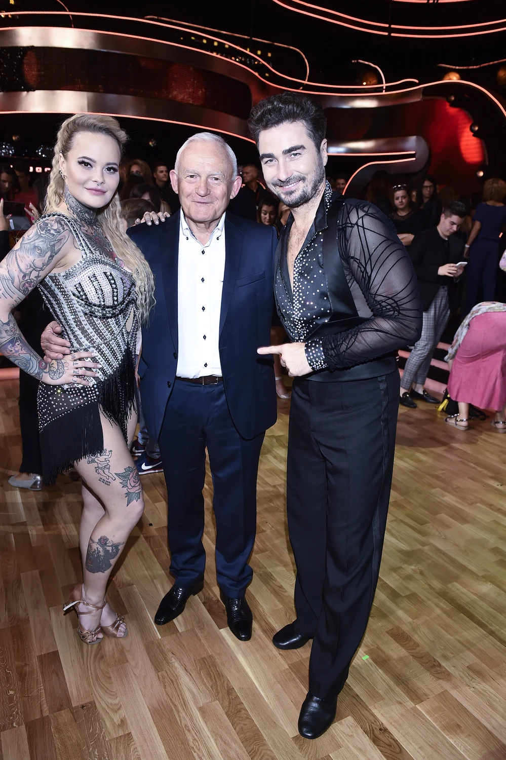 Monika Miller i jej dziadek Leszek Miller oraz Jan Kliment Monika Miller i jej dziadek Leszek Miller oraz Jan Kliment