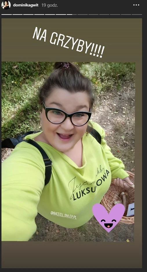 Dominika Gwit na grzybobraniu Dominika Gwit na grzybobraniu