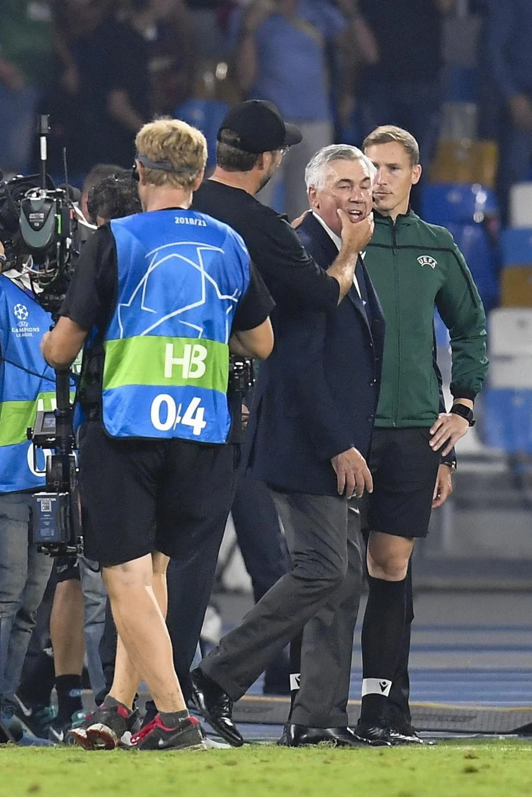 Juergen Klopp i Carlo Ancelotii, trener Napoli