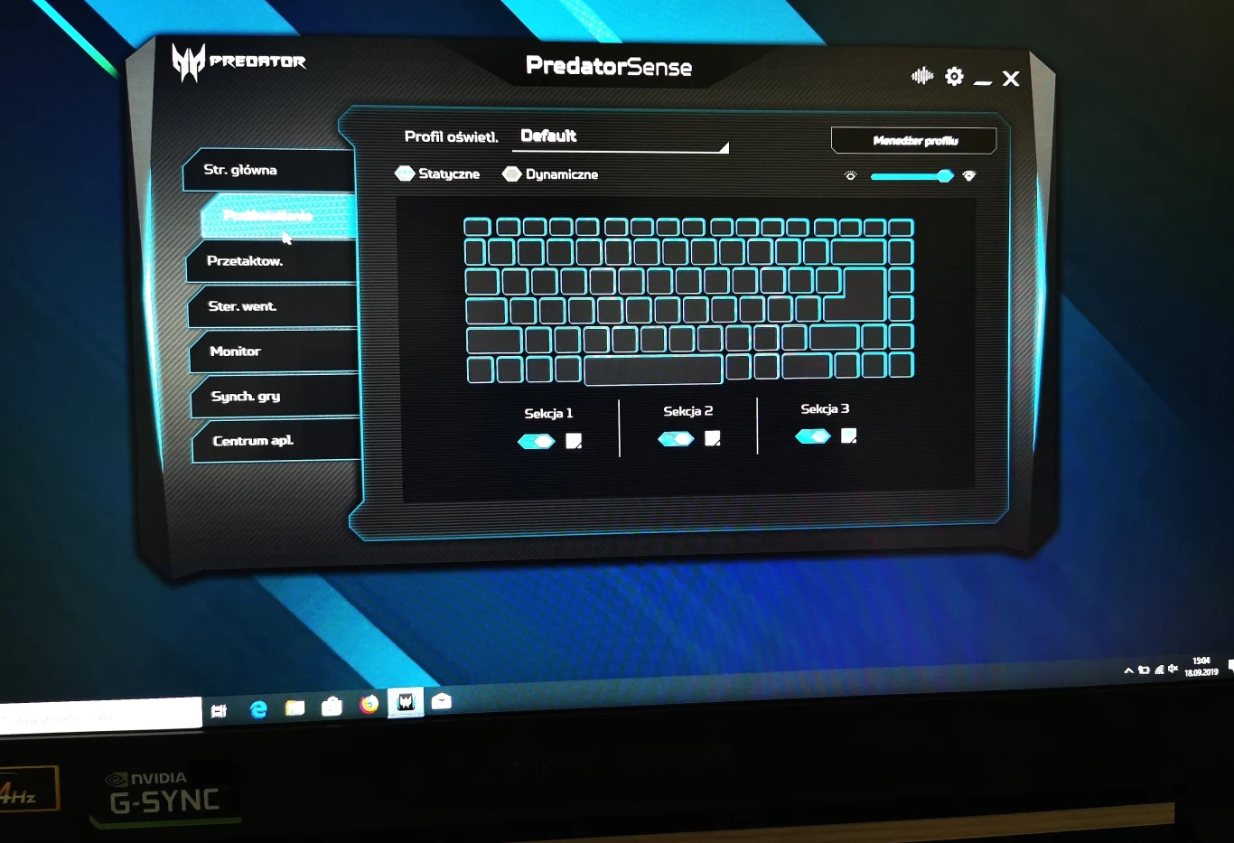 Aplikacja PredatorSense