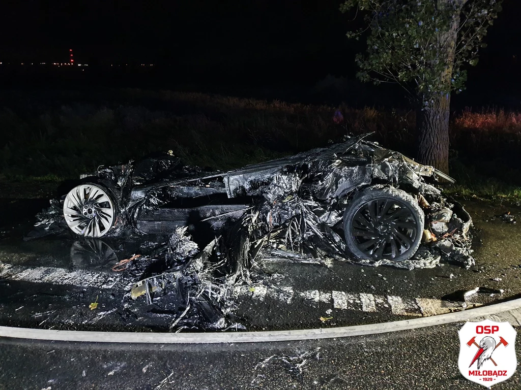 BMW i8 ma nadwozie z tworzywa sztucznego, dlatego z auta zostało tak niewiele