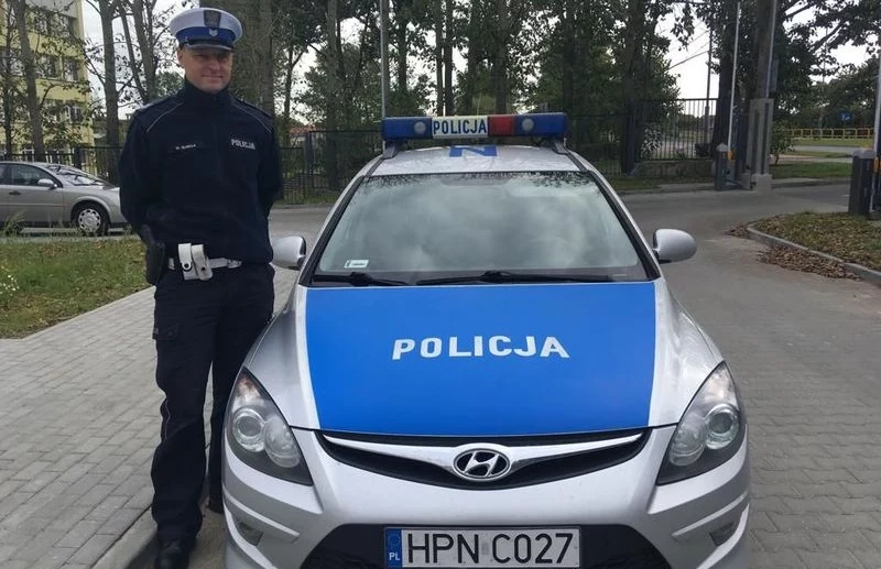 Policjant był przypadkowym świadkiem kolizji