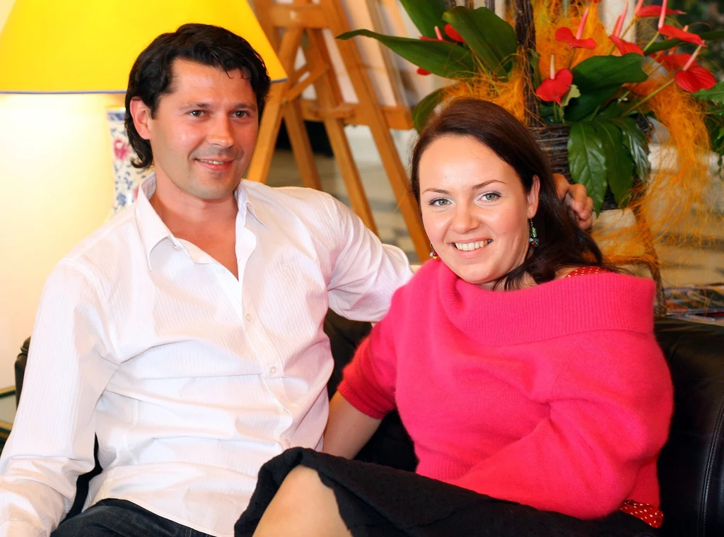 Magdalena Smalara z mężem Krzysztofem Zielińskim w 2007 roku
