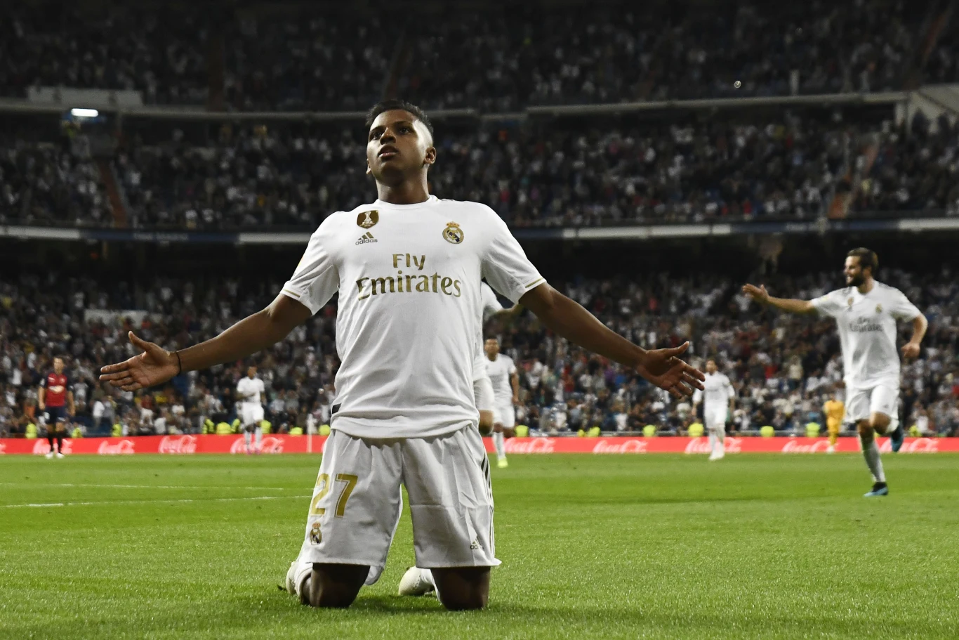 Rodrygo Goes, celebrujący swoje pierwsze oficjalne trafienie w barwach Realu