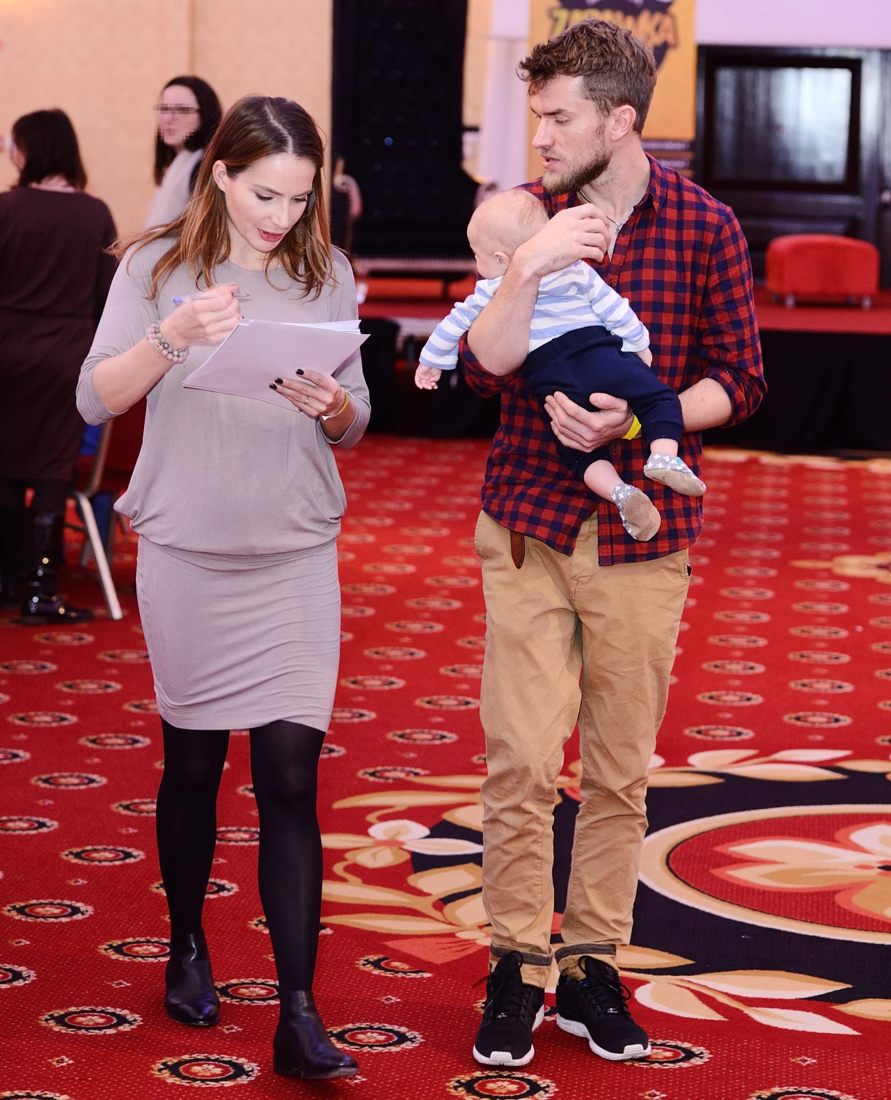 Anna Dereszowska z partnerem i małym Maksem