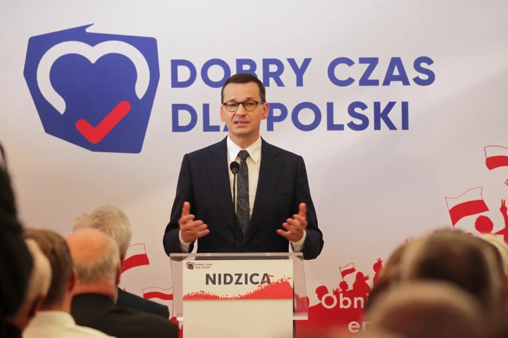 Premier Mateusz Morawiecki podczas spotkania z wyborcami