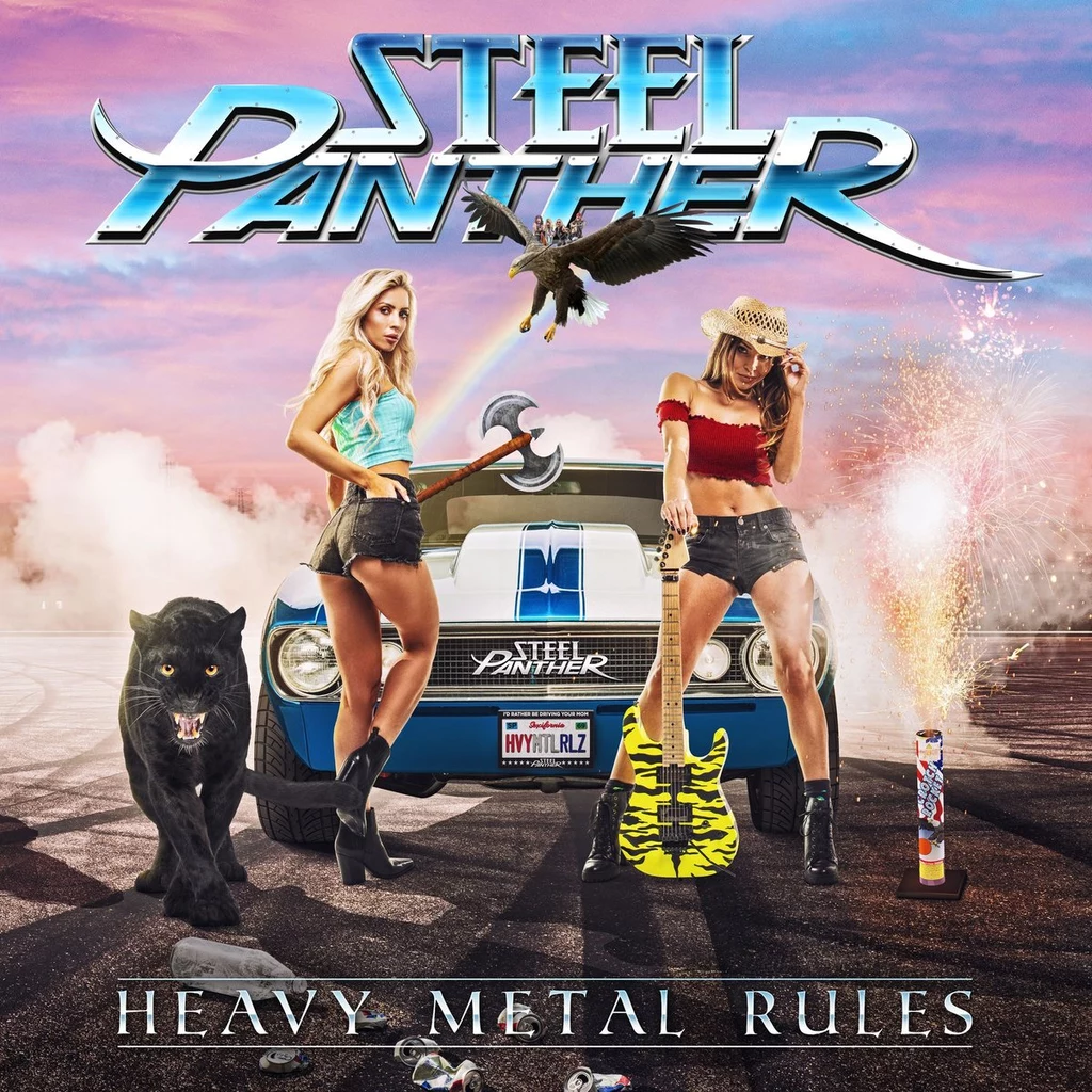 Okładka płyty "Heavy Mrtal Rules" Steel Panther