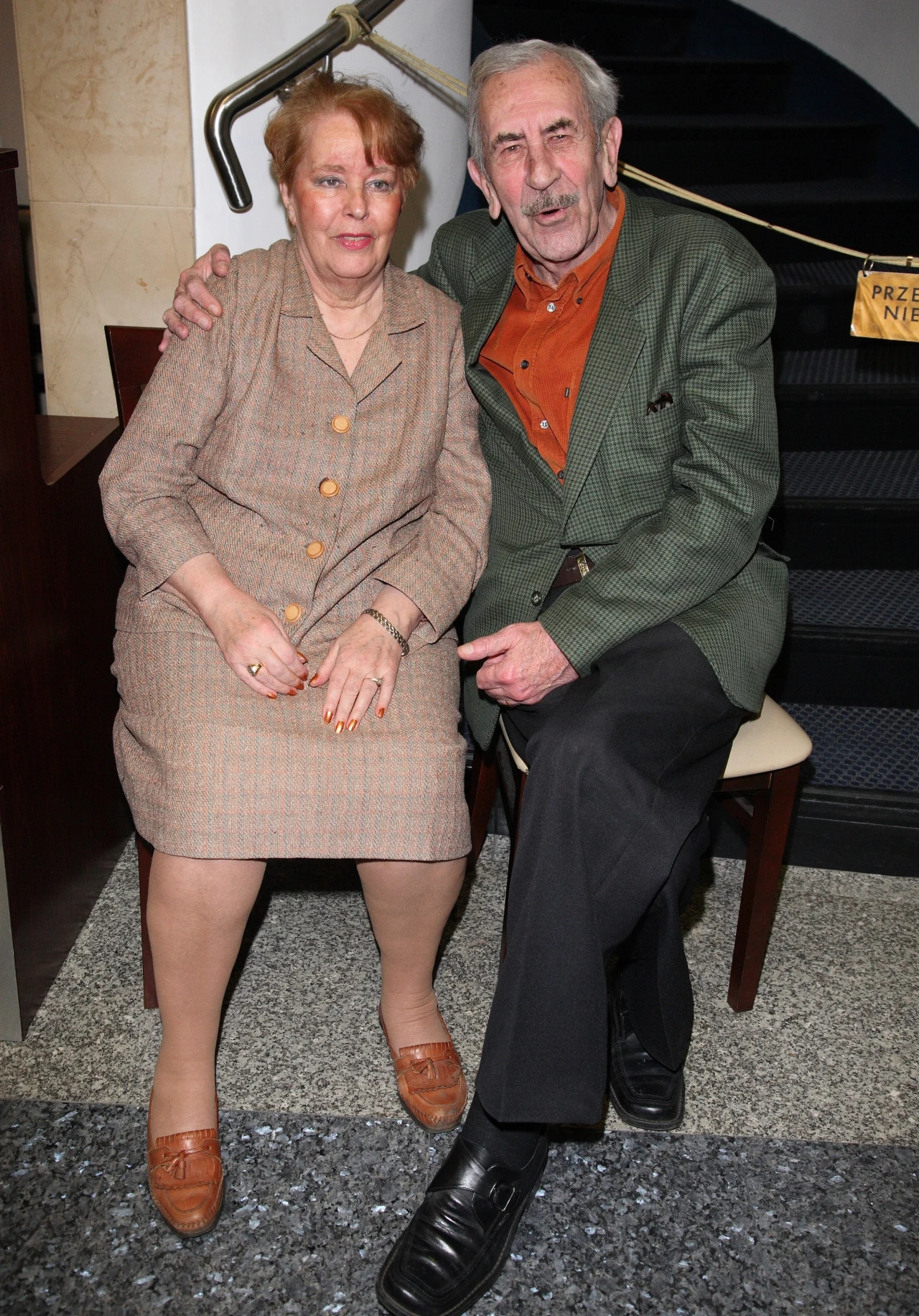 Jan Kobuszewski z żoną, 2008 rok