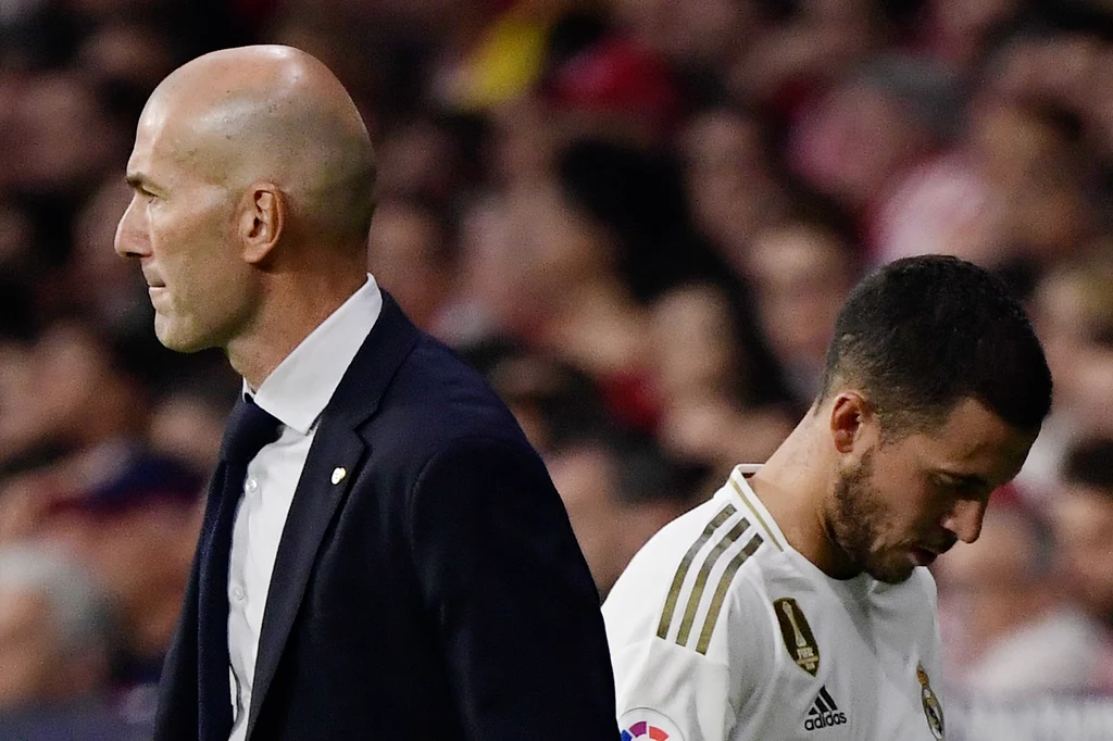 Zinedine Zidane (po lewej) i Eden Hazard
