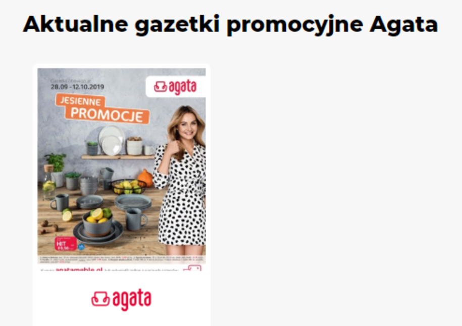 Gazetka promocyjna Agata
