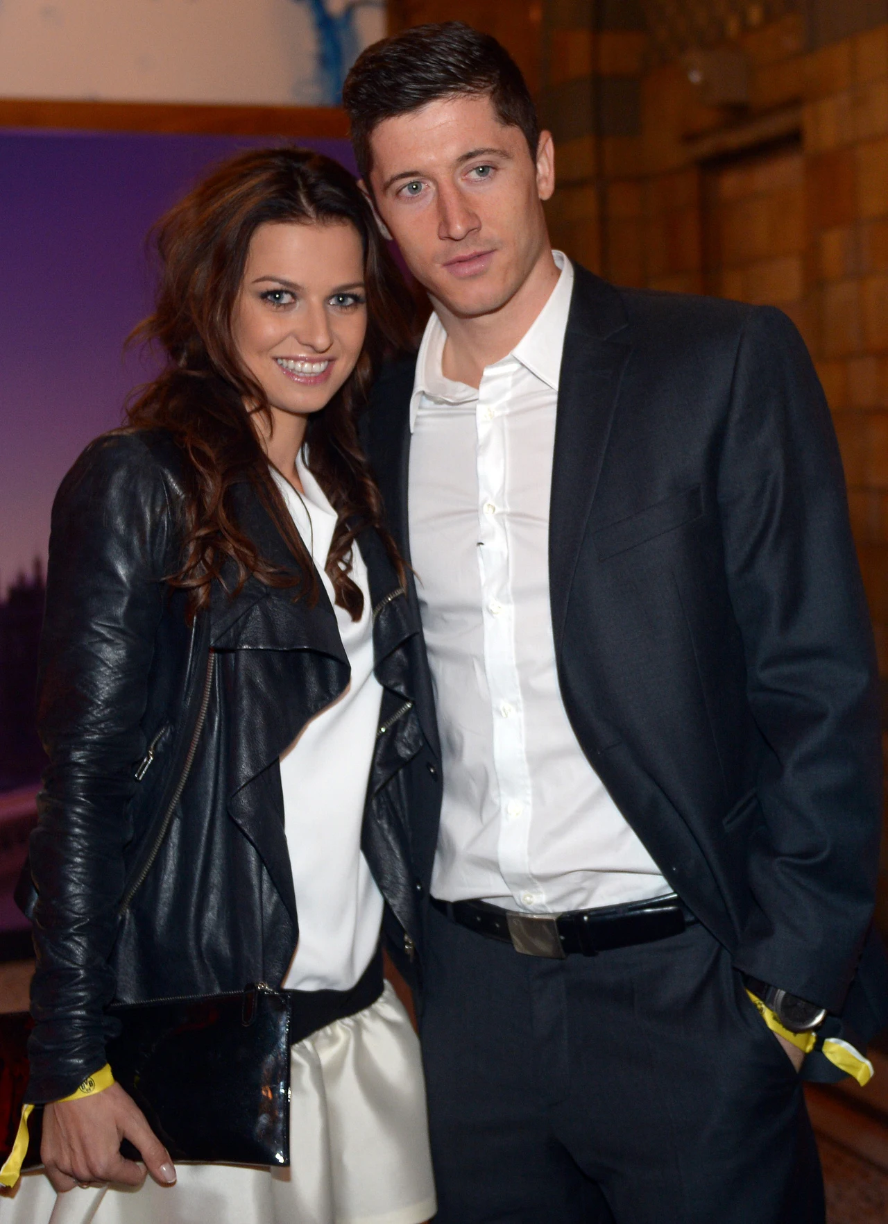 Anna i Robert Lewandowscy na przyjęciu po finale Ligi Mistrzów pomiędzy Bayernem Monachium i Borussią Dortmund w 2013 roku