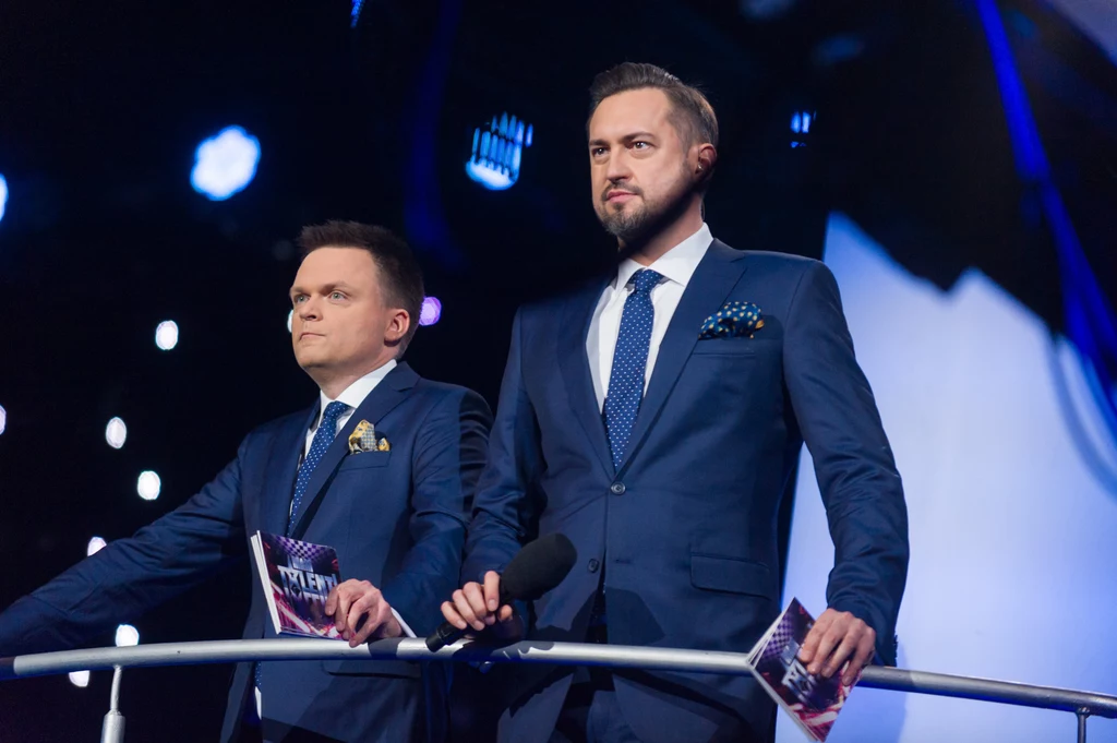 Marcin Prokop i Szymon Hołownia prowadzą wspólnie program "Mam talent!"