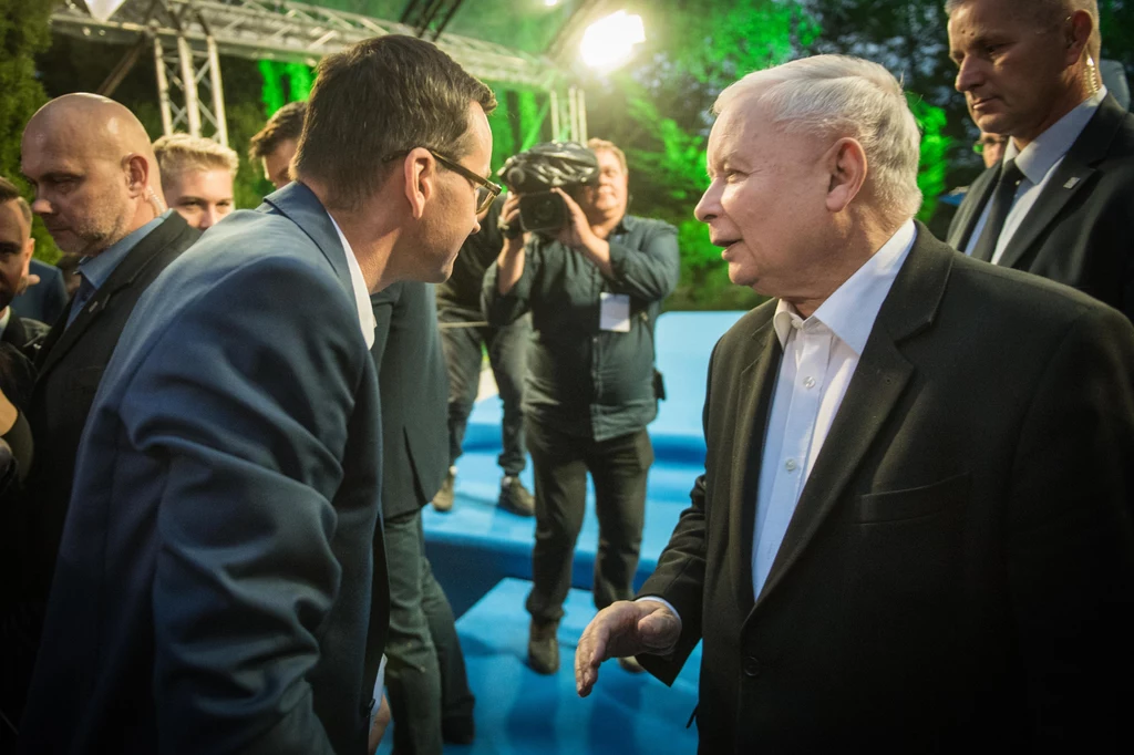 Prezes PiS Jarosław Kaczyński i Mateusz Morawiecki Prezes PiS Jarosław Kaczyński i Mateusz Morawiecki