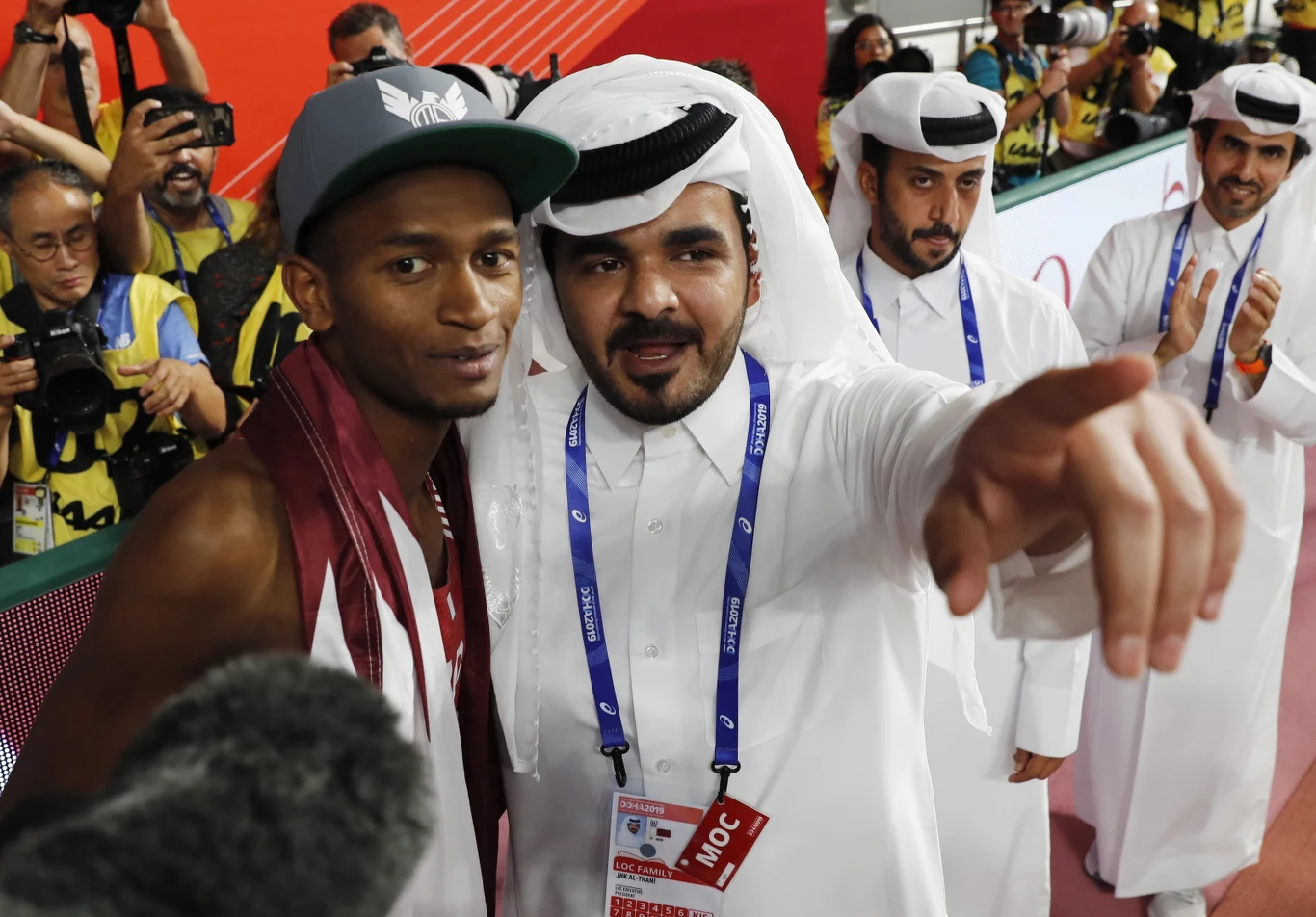 Mutazz Isa Barszim i szejk Joaan bin Hamad bin Khalifa Al-Thani