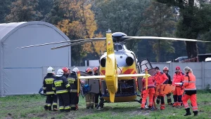 Służby ratunkowe na terenie KWK Bielszowice Ruch Wygoda w Mikołowie