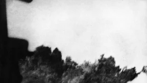 Palenie zwłok Żydów w KL Auschwitz-Birkenau - fotografia wykonana potajemnie przez jednego z członków żydowskiego Sonderkommando w 1944 r.