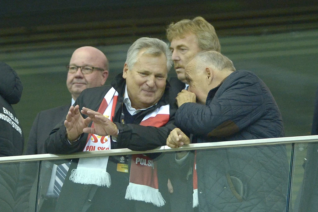 Andrezj Person, Aleksander Kwaśniewski oraz Zbigniew Boniek 