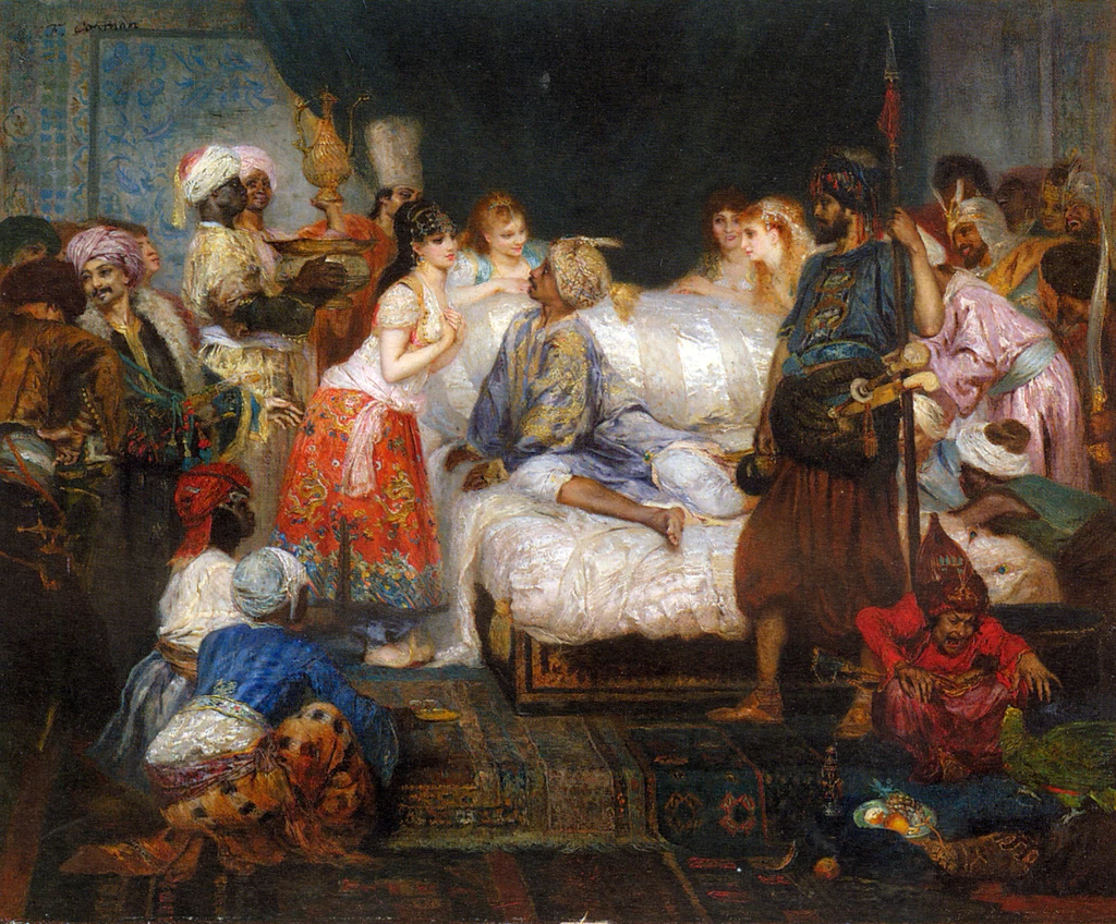 Cormon Fernand, "Le harem". Olej na płótnie