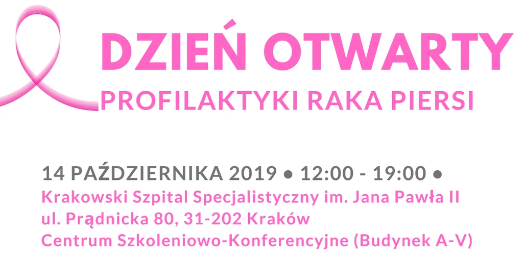 Dzień otwarty profilaktyki raka piersi Dzień otwarty profilaktyki raka piersi