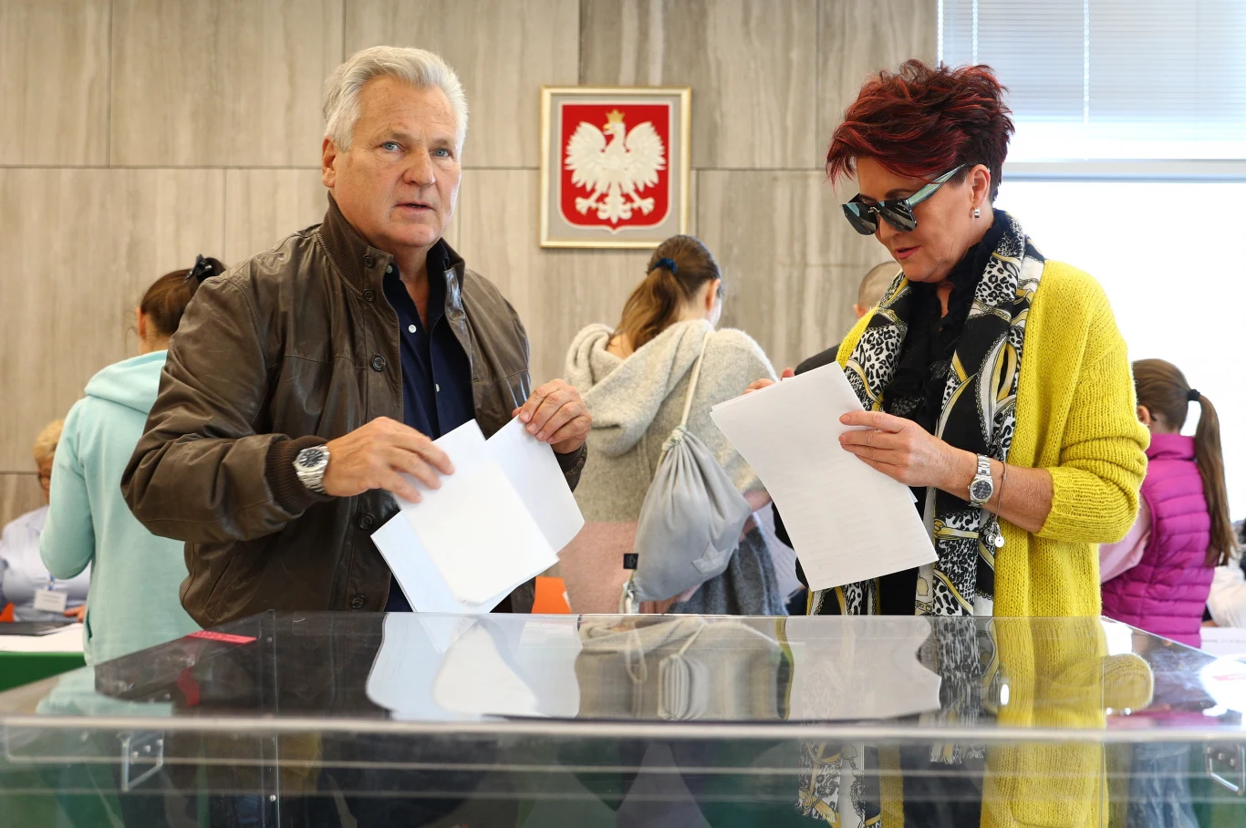 Aleksander Kwaśniewski z żoną Jolantą