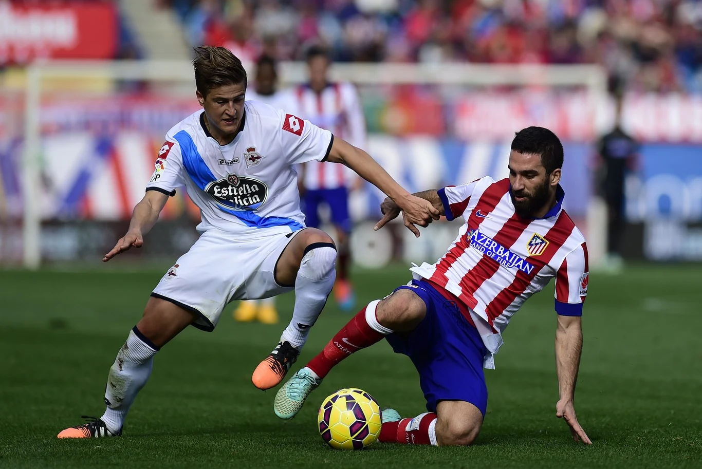 Cezary Wilk (z lewej) w barwach Deportivo La Coruna