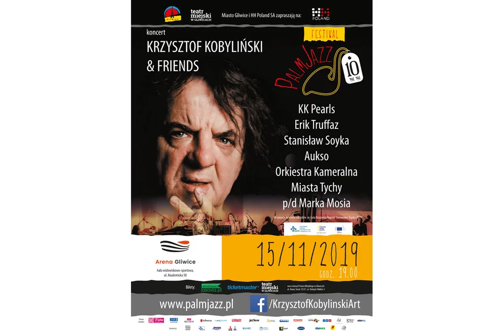 Koncert Krzysztof Kobyliński & Friends odbędzie się 15 listopada w hali Arena Gliwice (Mała Arena)