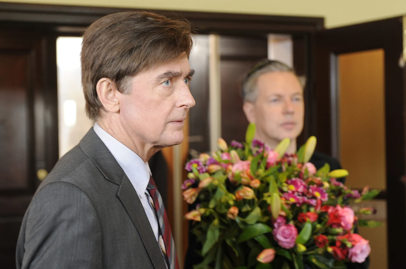 Jan Piechociński na planie "Klanu" Jan Piechociński na planie "Klanu"