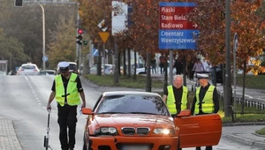 Policjanci na miejscu wypadku