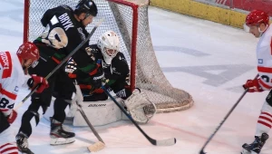 Hokeiści Comarch Cracovii w meczu z GKS-em Tychy