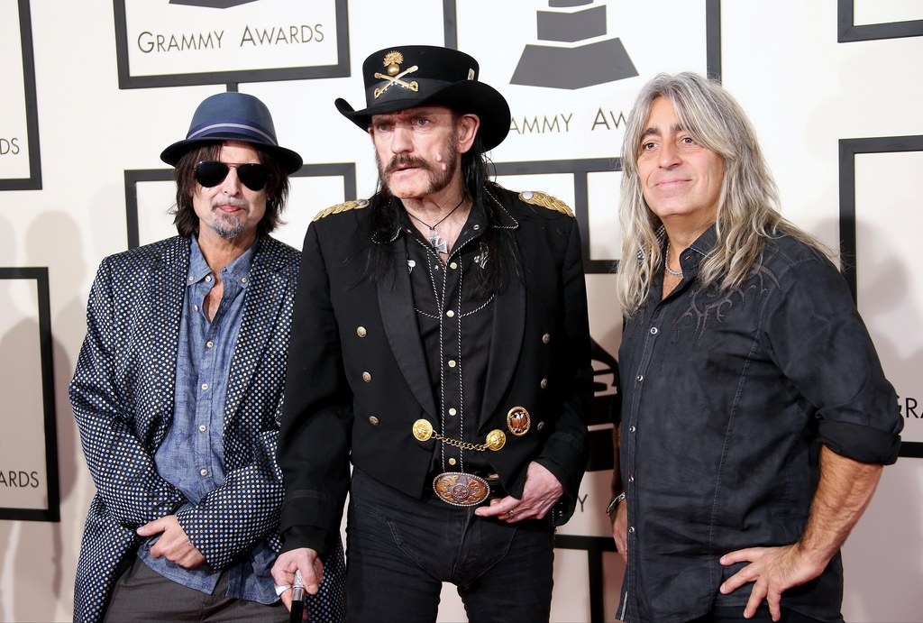 Ostatni skład Motörhead: od lewej Phil Campbell, Lemmy i Mikkey Dee - 8 lutego 2015 r.