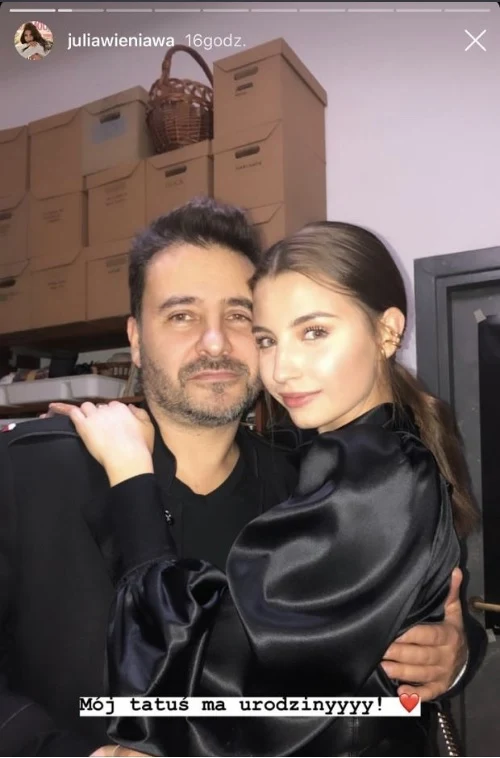 Julia Wieniawa z tatą Julia Wieniawa z tatą