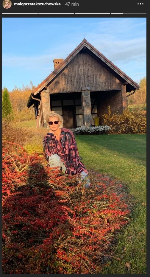 Małgorzata Kożuchowska w jesiennej stylizacji Małgorzata Kożuchowska w jesiennej stylizacji