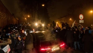 Blokada Wawelu podczas przejazdu polityków PiS 18 grudnia 2016 roku 