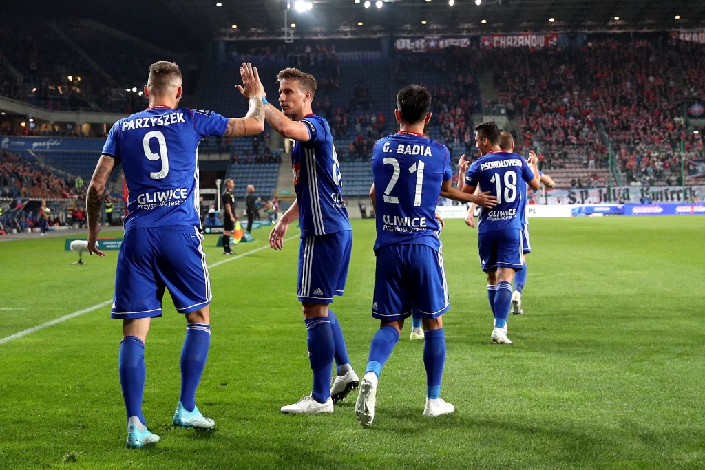Radość piłkarzy Piasta Gliwice Radość piłkarzy Piasta Gliwice