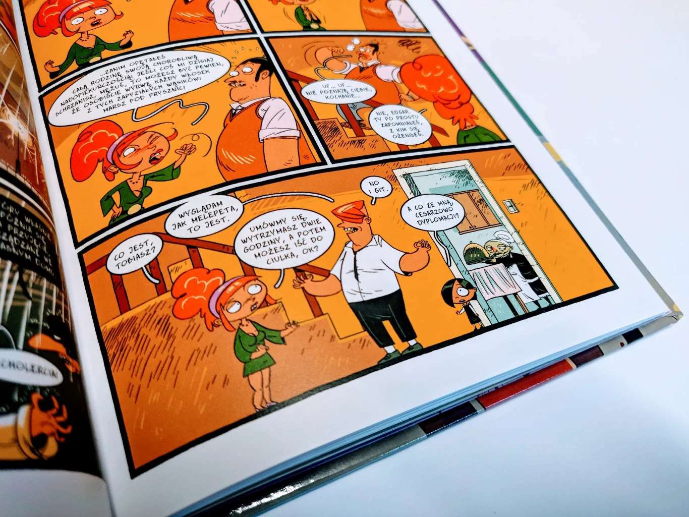 Strona z albumu "Wartości rodzinne". W samym komiksie znajdziecie jednak znacznie bardziej pokręcone rzeczy...